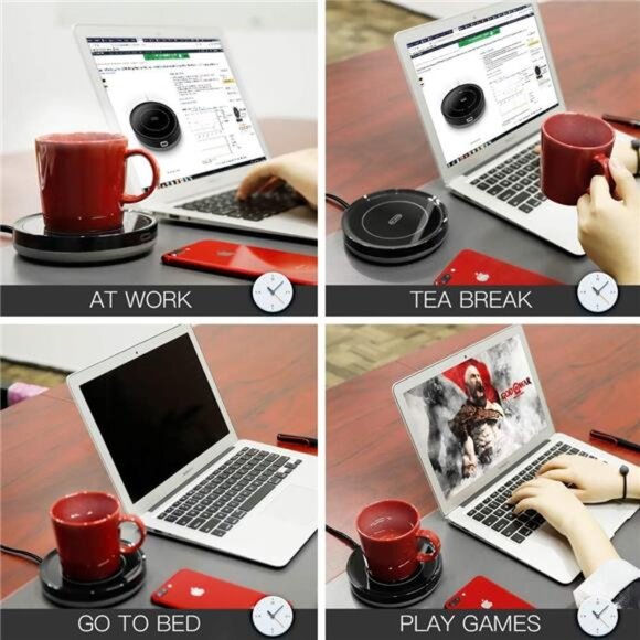 Smart Coffee Warmer, Auto On/Off Gravity-Induction Mug Warmer for Office Desk - Picture 6 of 7